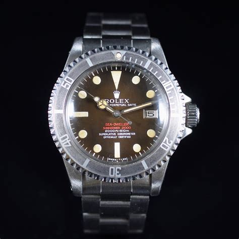 rolex sea dweller double red 1974 tropical dial|rolex 1665 for sale.